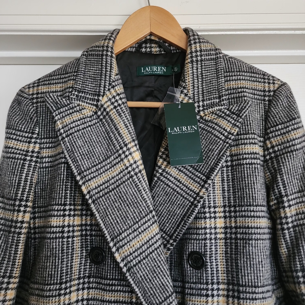 🔥Ralph Lauren | Wool-Blend Plaid Coat - Picture 6 of 15